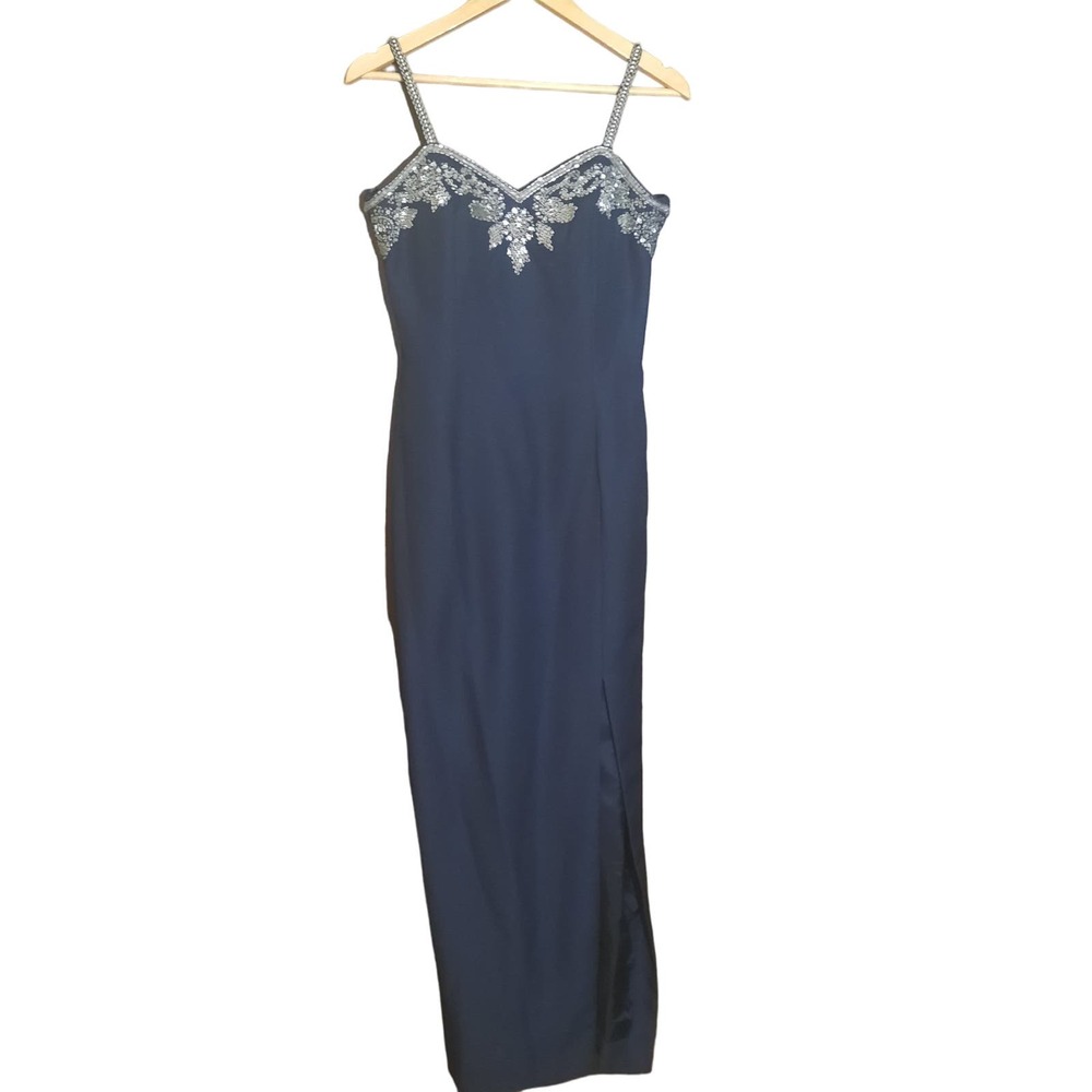 Alvce Design Womens Long Black Sequined Formal Gown Size 12